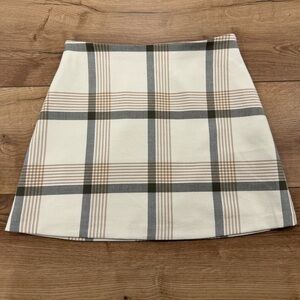 Aritzia Wilfred Classic Checkered Mini Skirt